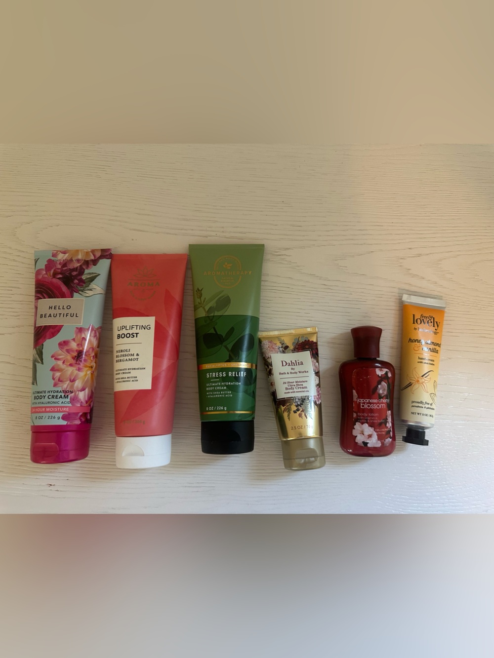6 Piece Bath & Body Works & Bodycology Body Cream Lotion Bundle Hello Beautiful